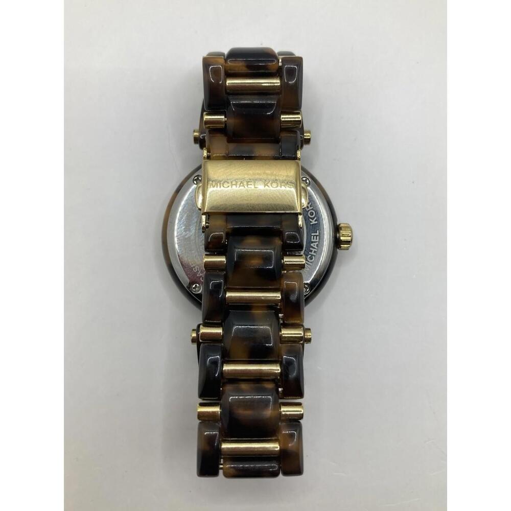 Michael Kors MK4314 Delray Tort Gold Dial Tortoise Acetate Women's Watch Runs - Picture 7 of 9